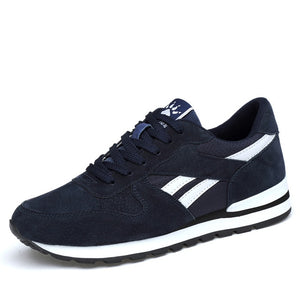 Valstone Men's Genuine leather sneakers Breathable casual shoes non-slip outdoor walking shoes light weight Rubber sole lace-up